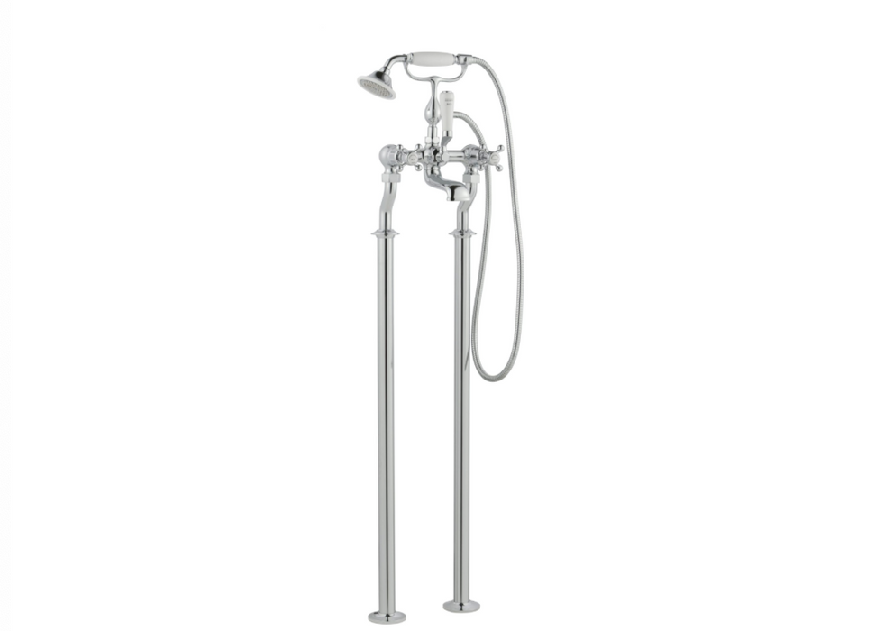 JTP Grosvenor Chrome Freestanding Bath Shower Mixture with Kit