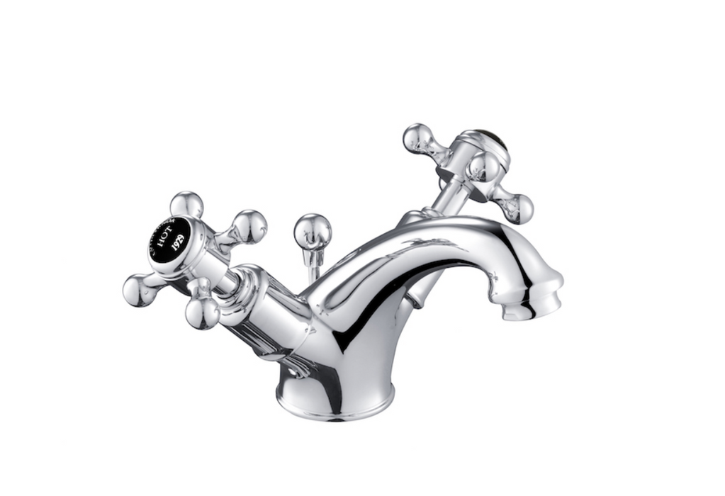 JTP Grosvenor Black Edition Cross Basin Mixer with Pop Up Waste