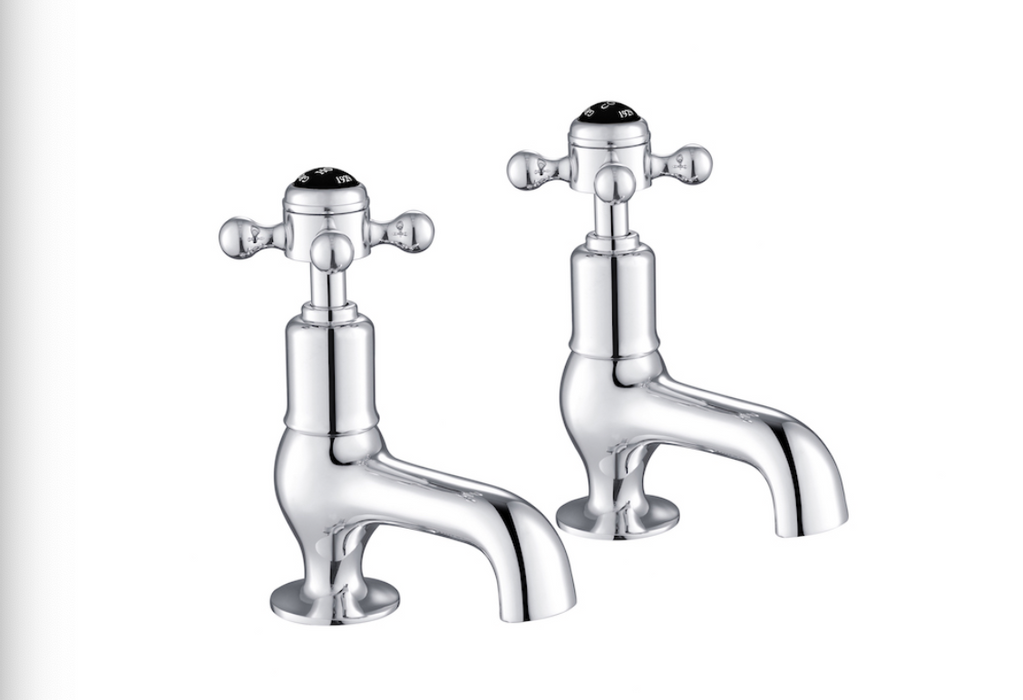 JTP Grosvenor Black Edition Cross Cloakroom Basin Taps