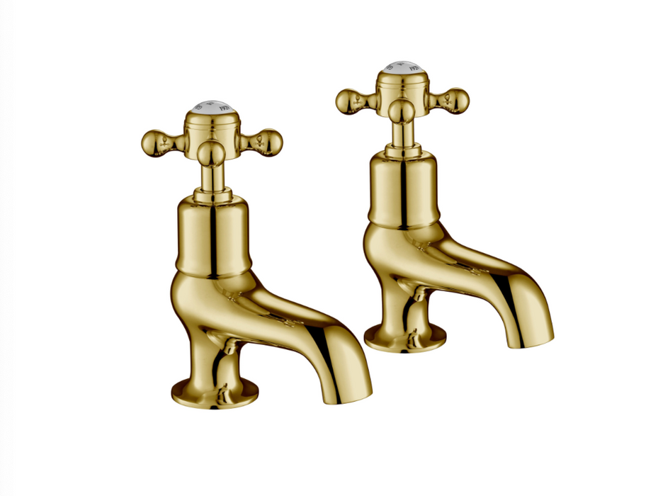 JTP Grosvenor Cross Antique Brass Edition Bath Taps