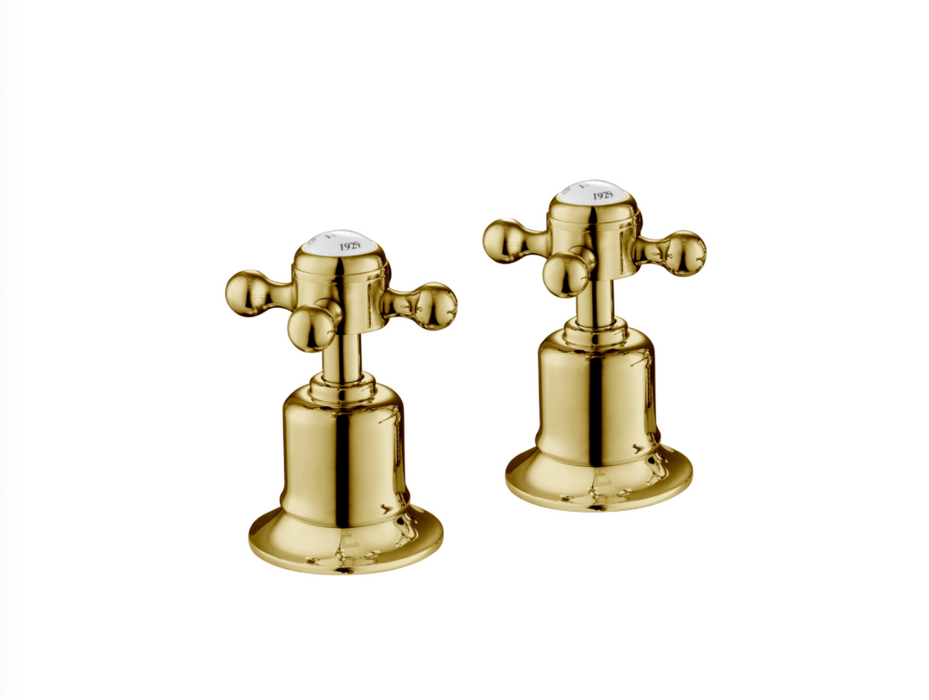 JTP Grosvenor Cross Antique Brass Edition Panel Valves