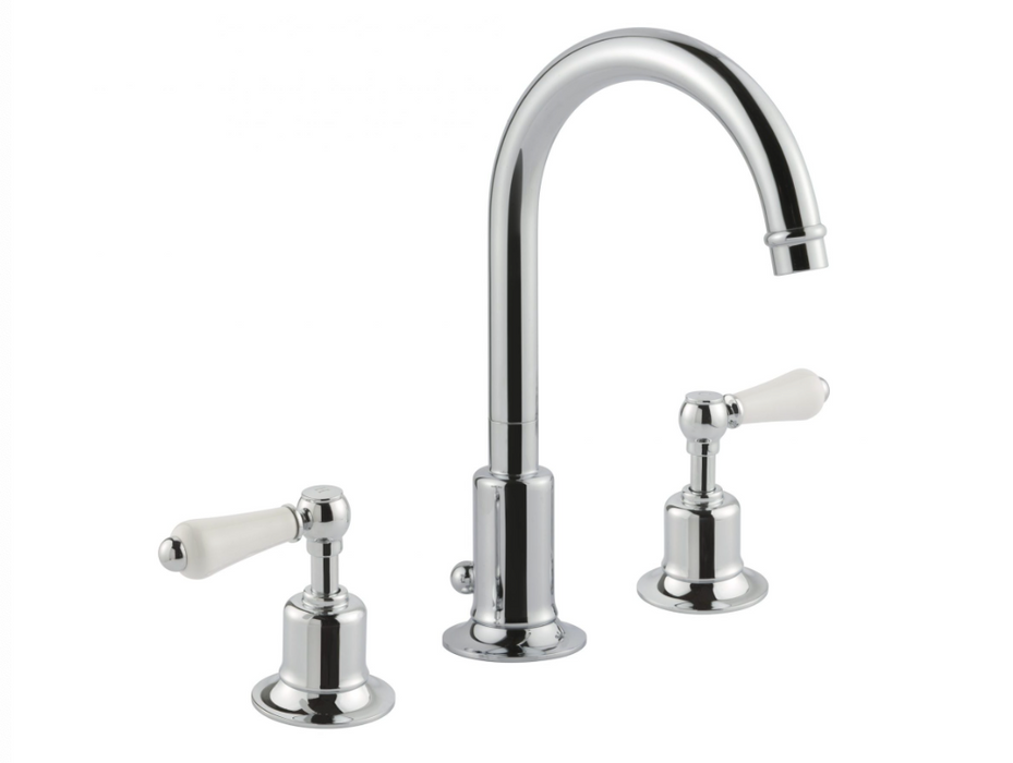 JTP Grosvenor Lever Chrome 3 Hole Basin Mixer