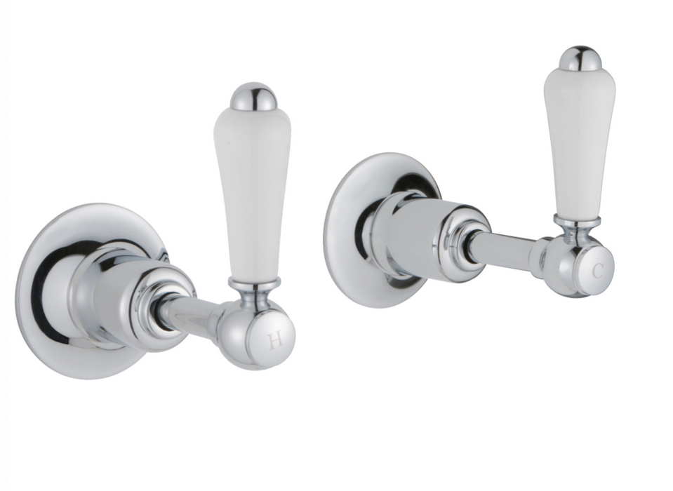 JTP Grosvenor Lever Chrome Wall Valves