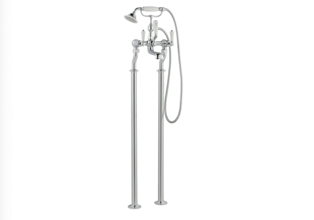 JTP Grosvenor Lever Chrome Floor Standing Bath Shower Mixer