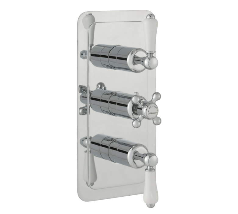 JTP Grosvenor Lever Chrome Thermostatic Concealed Outlet Shower Valve - Select Outlet