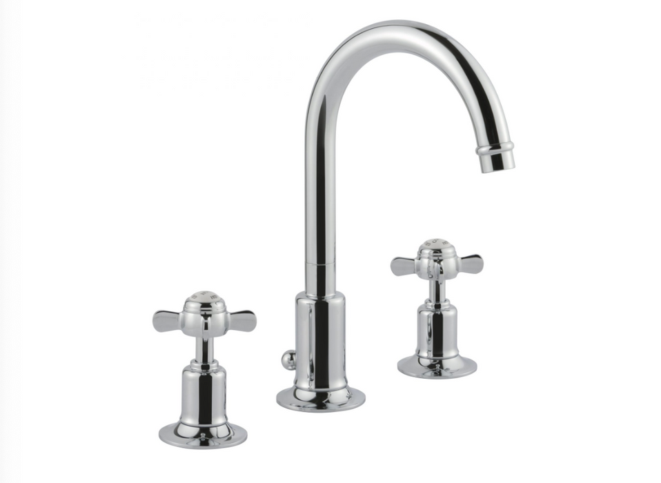 Grosvenor Pinch Chrome 3 Hole Basin Mixer