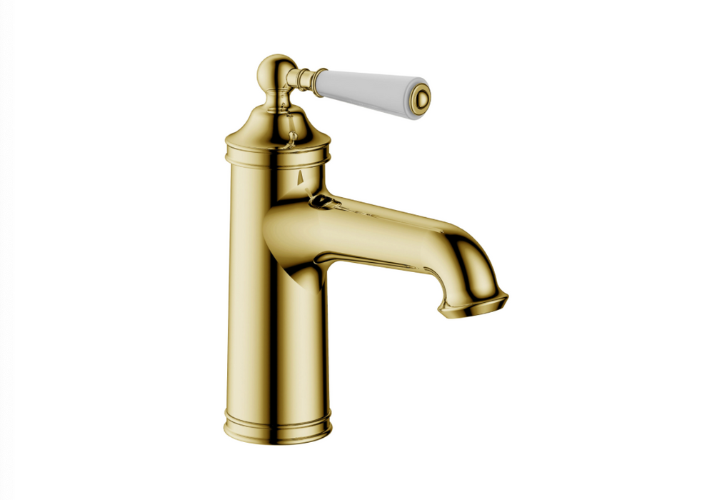 JTP Grosvenor Pinch Antique Brass Edition Single Lever Basin Mixer