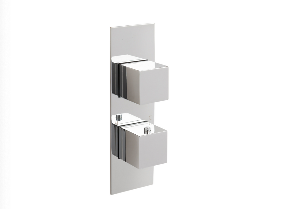 JTP Athena Chrome Slimline Thermostatic Concealed Outlet Shower Valve - Select Outlet