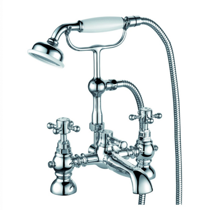 Trisen Formby Chrome Double Handle Bath Shower Mixer with Kit