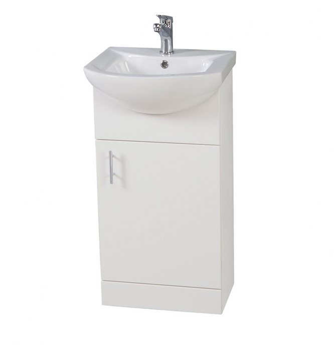 Lanza Polar White 550 Floor Cabinet with Basin