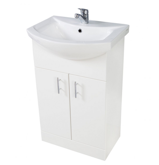 Lanza Polar White 550 Floor Cabinet with Basin