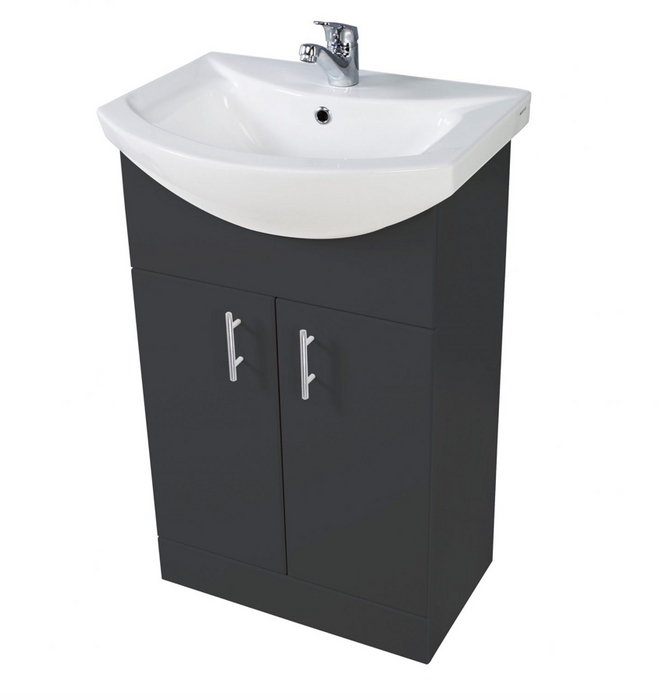 Lanza Polar White 450 Floor Cabinet with Basin