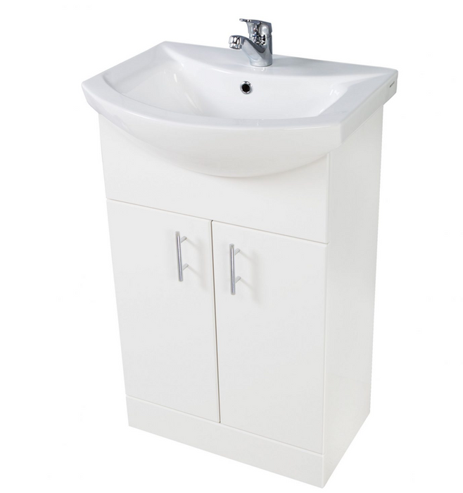 Lanza Polar White 550 Floor Cabinet with Basin