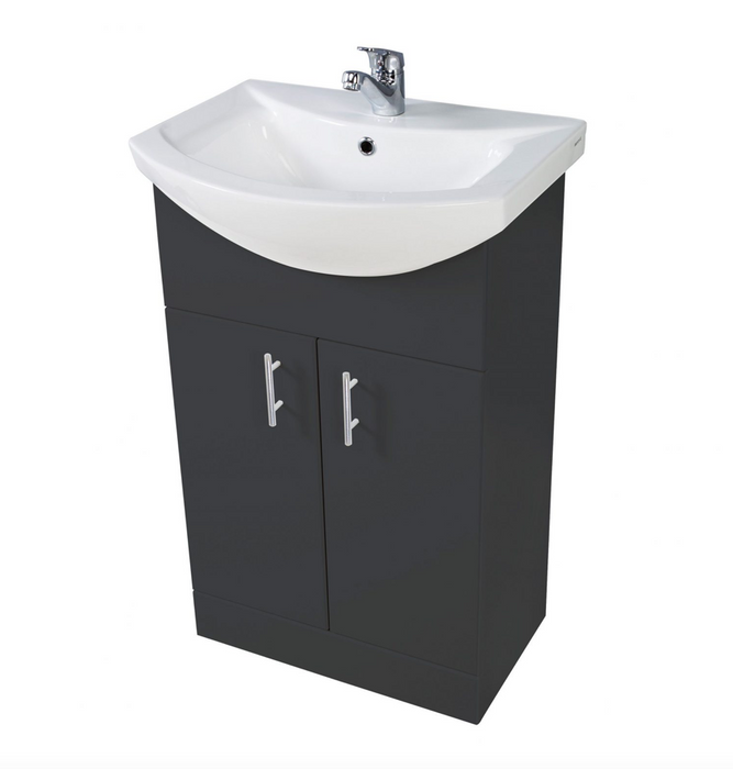 Lanza Polar White 550 Floor Cabinet with Basin