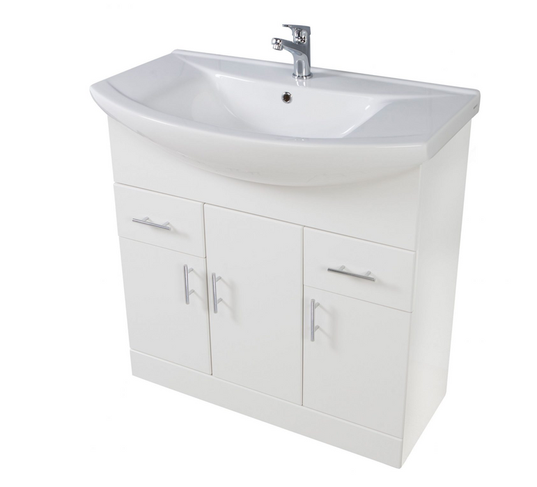 Lanza Polar White 550 Floor Cabinet with Basin