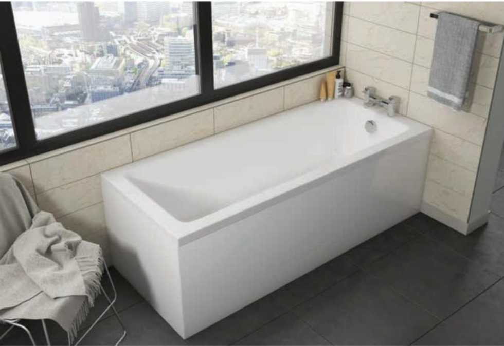 Square Single Ended Acrylic Bath 1700 x 750mm