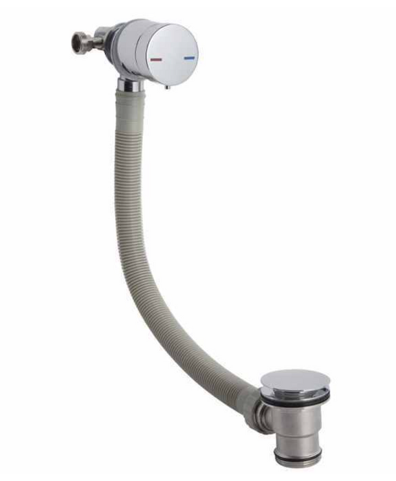 Scudo Chrome Bath Filler and Overflow