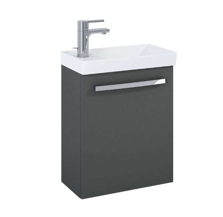 Aquatrend Matt Carbon 455 Wall Hung Vanity with Basin