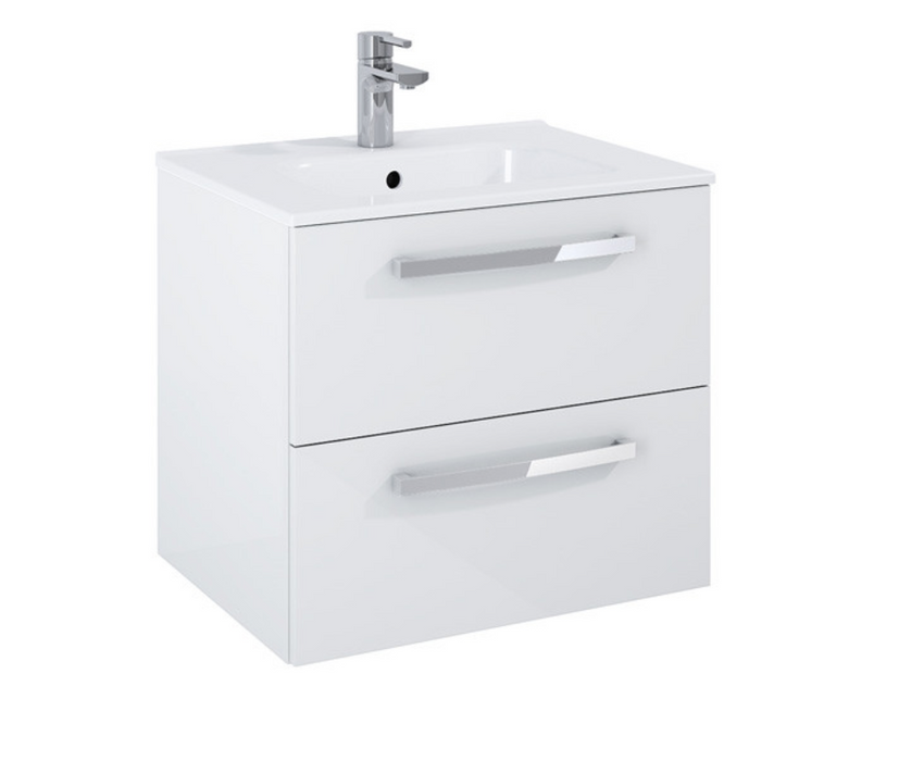 Aquatrend Gloss White 515 Wall Hung Vanity with Basin