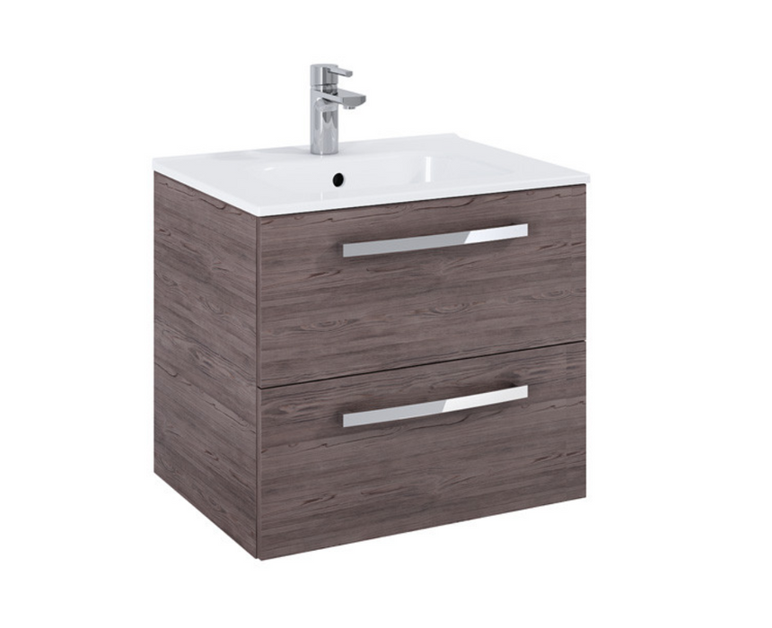 Aquatrend Matt Anthracite 600 Wall Hung Vanity with Basin