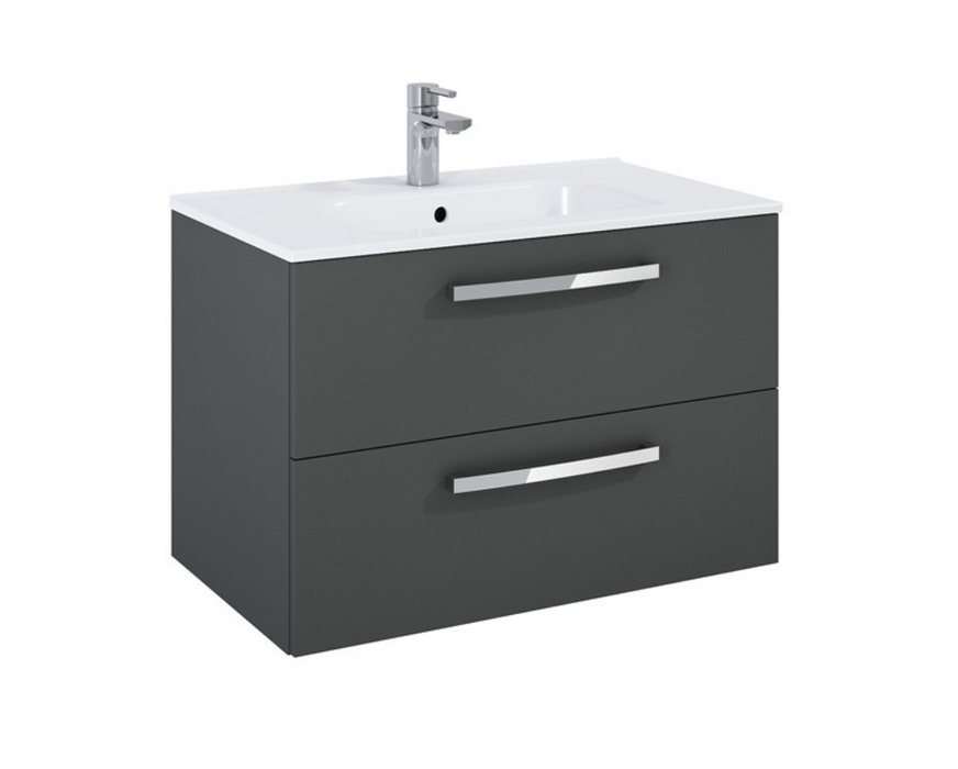 Aquatrend Avola Grey 800 Wall Hung Vanity with Basin