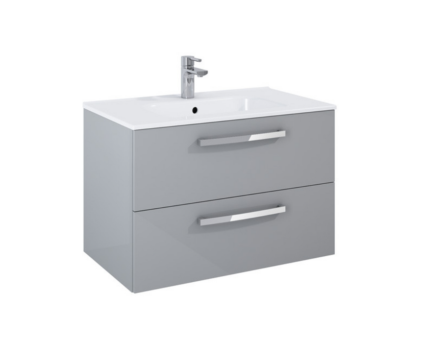 Aquatrend Avola Grey 800 Wall Hung Vanity with Basin