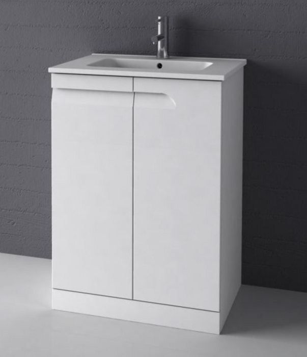 Vitale Smoke 610 Floorstanding Vanity with Ceramic Basin