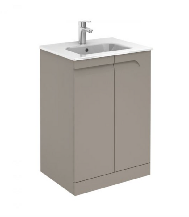 Vitale Smoke 610 Floorstanding Vanity with Ceramic Basin