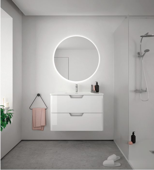 Life Samara Ash 610 Wall Hung Vanity Unit with Basin