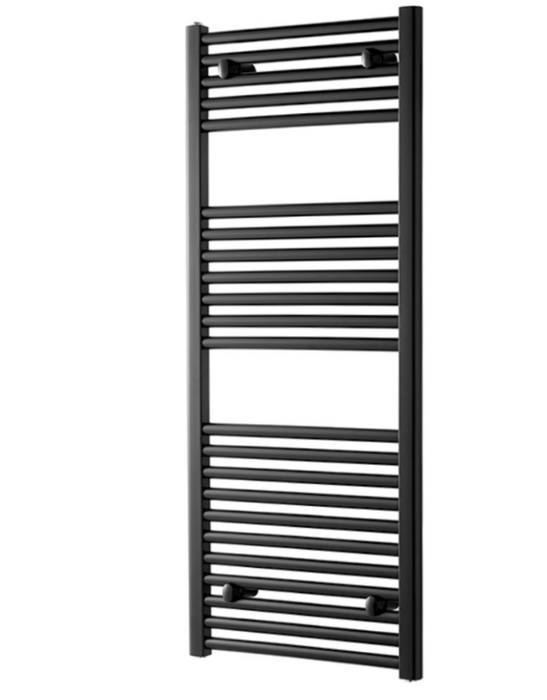 Black Noir Straight Electric Towel Rail 500 x 1200mm