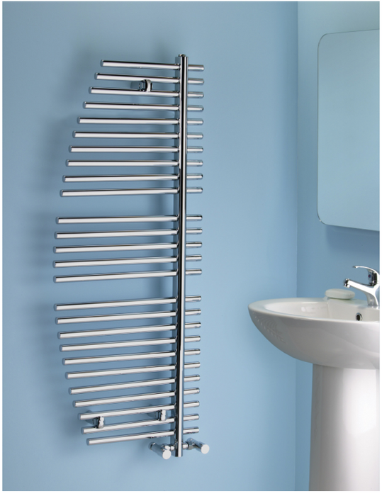 Burj Chrome Designer Towel Rail 500 x 1200mm