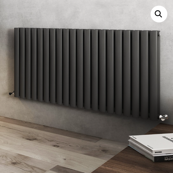 Elle Anthracite Horizontal Double Radiator 400 x 1620mm