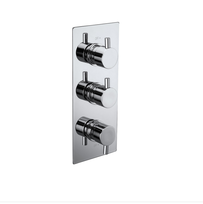 Pure Chrome 2-Way Concealed Thermostatic Shower Valve - Handle Diverter