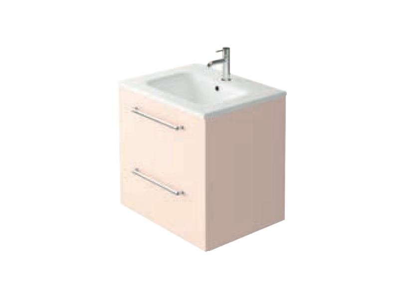 Azure Misty Pink 1200 Wall Hung Vanity with Basin