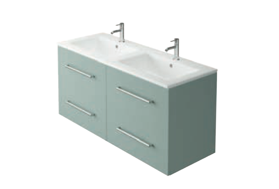 Azure Fjord Blue 1200 Wall Hung Vanity with Basin