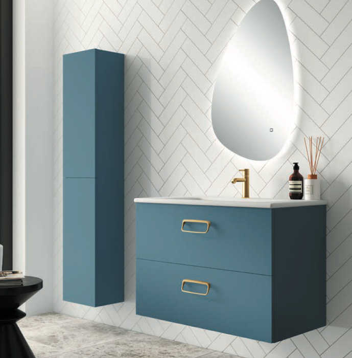 Azure Ocean Blue 500 Wall Hung Vanity with Basin