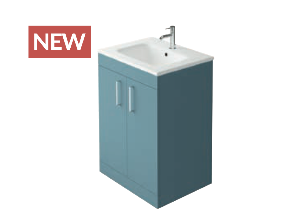 Azure Ocean Blue 610 Floorstanding Vanity with Basin