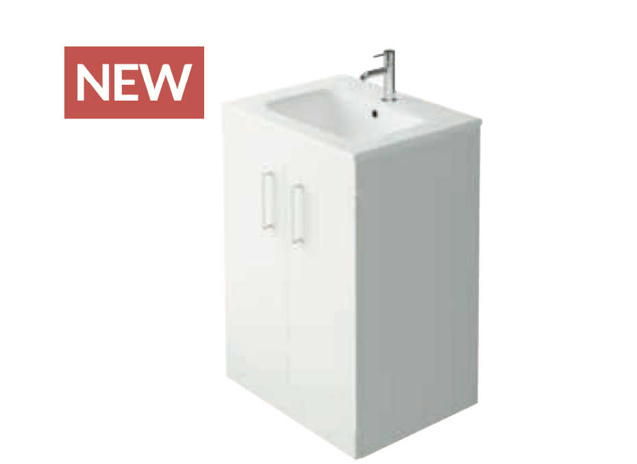 Azure Matt White 610 Floorstanding Vanity with Basin