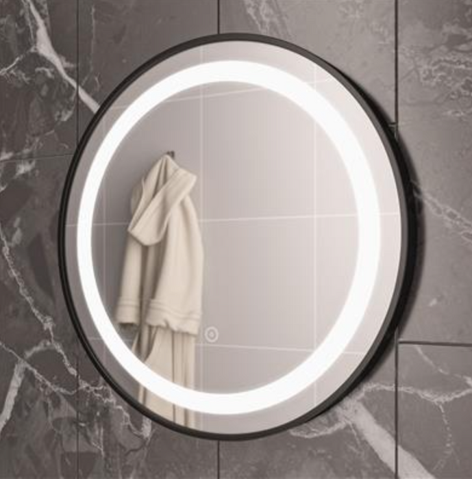 Largo Black Frame LED Mirror 800 x 800mm