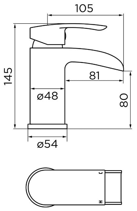 Balham Chrome Mono Basin Mixer