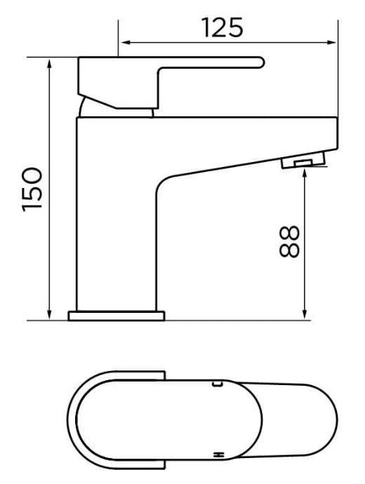 Maida Chrome Mono Basin Mixer