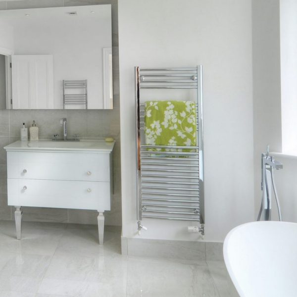 TowelRads Ladder Rail 800x600mm Pisa Chrome Straight Radiator