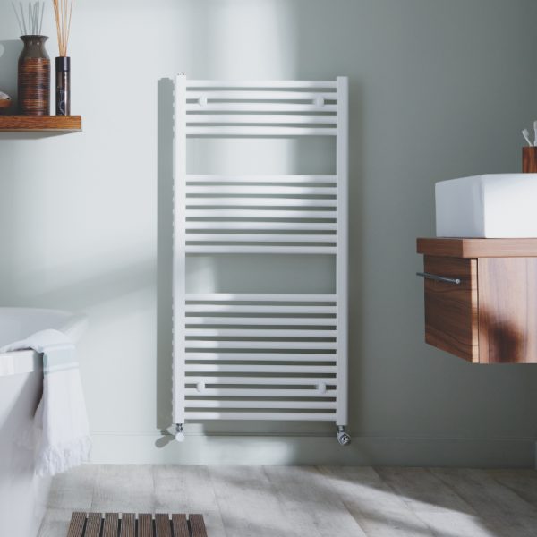 TowelRads Ladder Rail 800x500mm Pisa White Straight Radiator