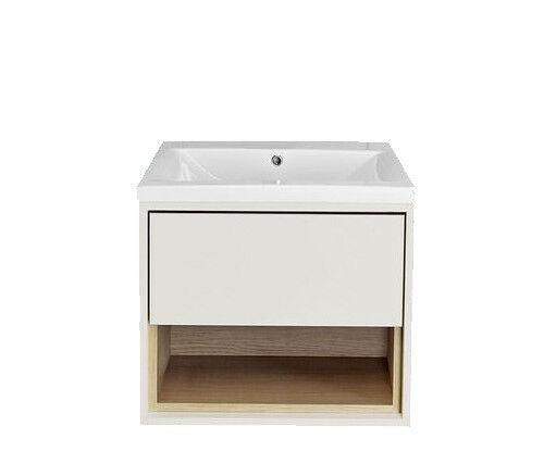 Lincoln 600 Wall Mounted Vanity Unit + Basin - Cashmere